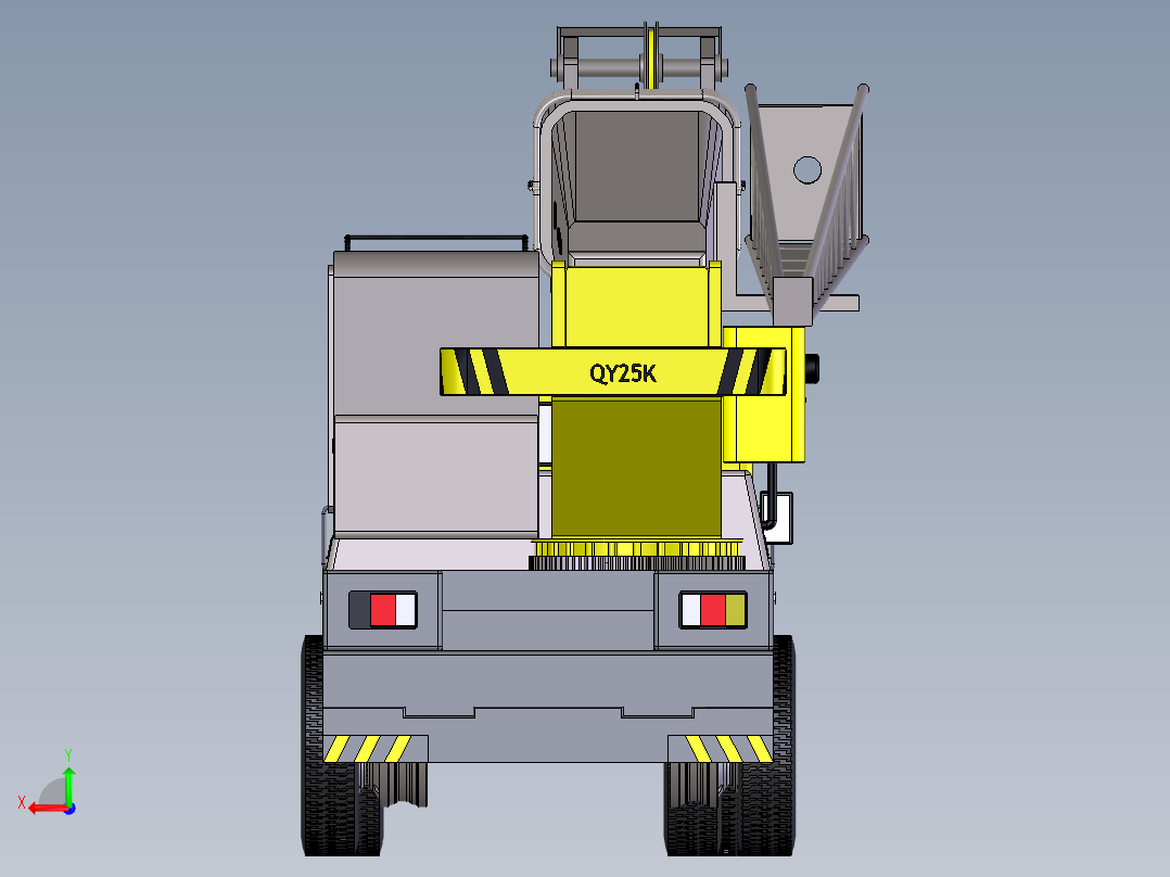 液压汽车起重机后视图