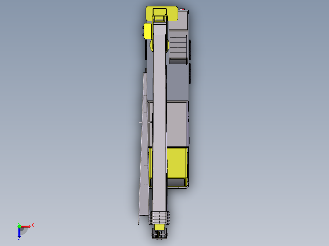 液压汽车起重机俯视图