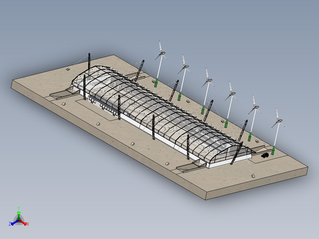 温室、温棚(17)正等轴测图