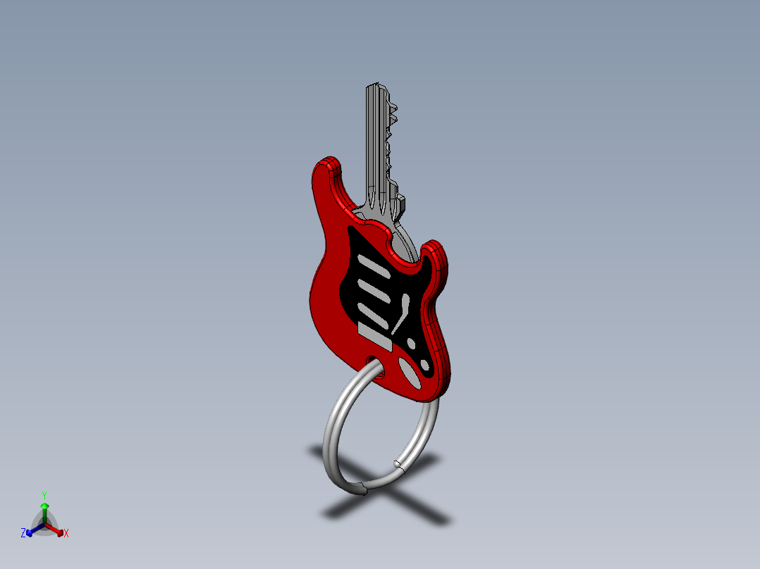 A0002824-钥匙扣 _ 钥匙链正等轴测图