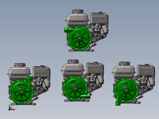 4款GE-85汽油机驱动的离心泵模型