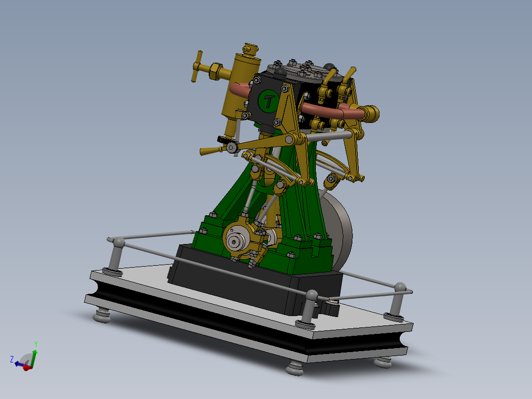 蒸汽机steam-engine-10d-1831-模型格式为 sw igs stp