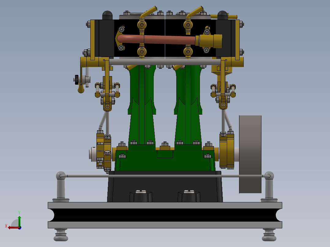 蒸汽机steam-engine-10d-1831-模型格式为 sw igs stp后视图