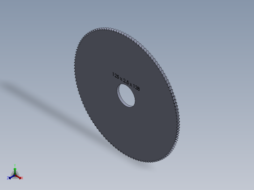 开槽锯刀正等轴测缩略图