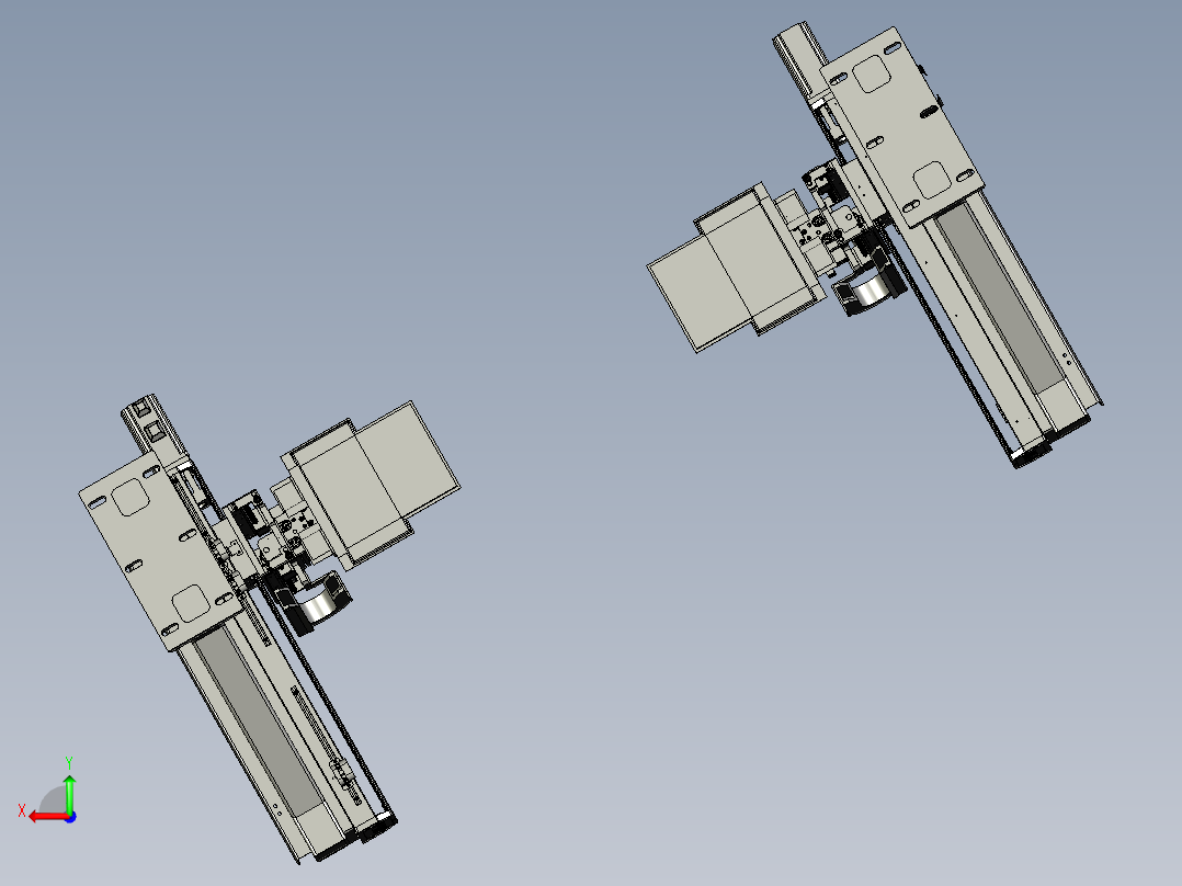 电芯上料机械手组件后视图