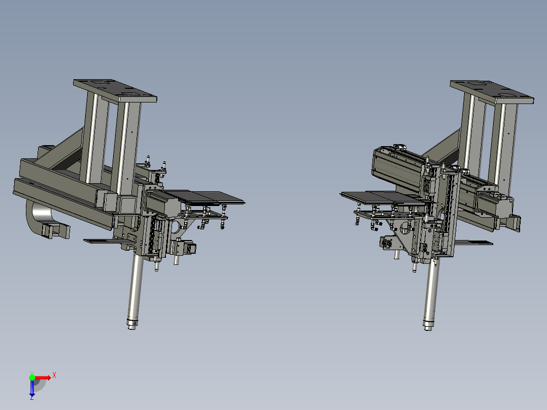 电芯上料机械手组件俯视图