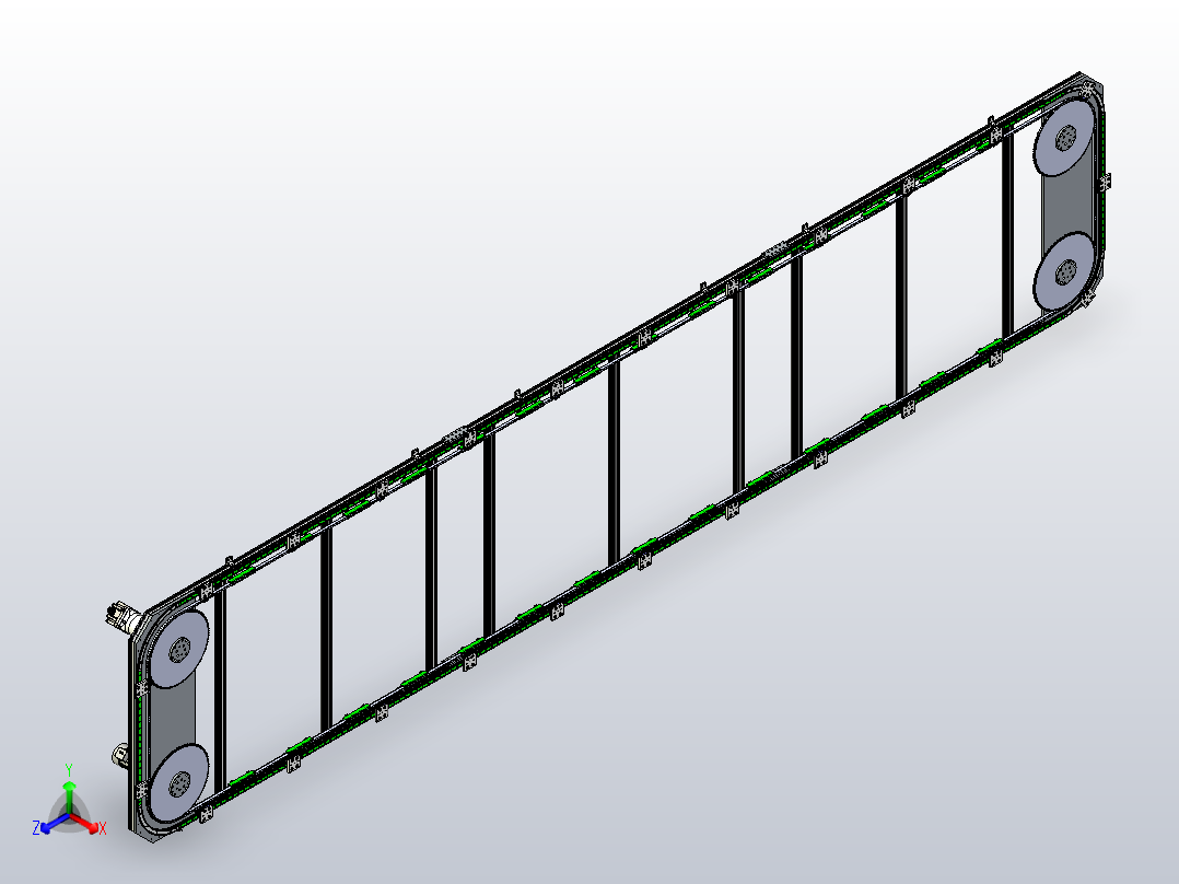 V44-800矩形链条环形导轨（型材）主视图