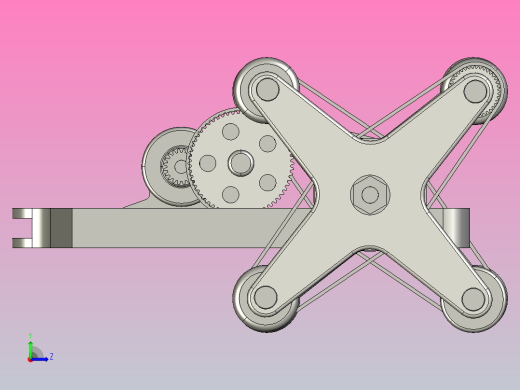 助老助残爬楼梯轮椅的设计(含CAD图,PROE三维,仿真运动视频)(任务书,开题报告,外文翻译,论文说明书10000字,CAD图纸8张,PROE三维图,仿真运动视频)左视缩略图