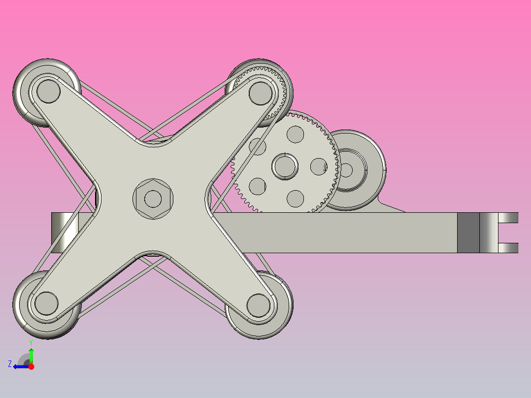 助老助残爬楼梯轮椅的设计(含CAD图,PROE三维,仿真运动视频)(任务书,开题报告,外文翻译,论文说明书10000字,CAD图纸8张,PROE三维图,仿真运动视频)右视图