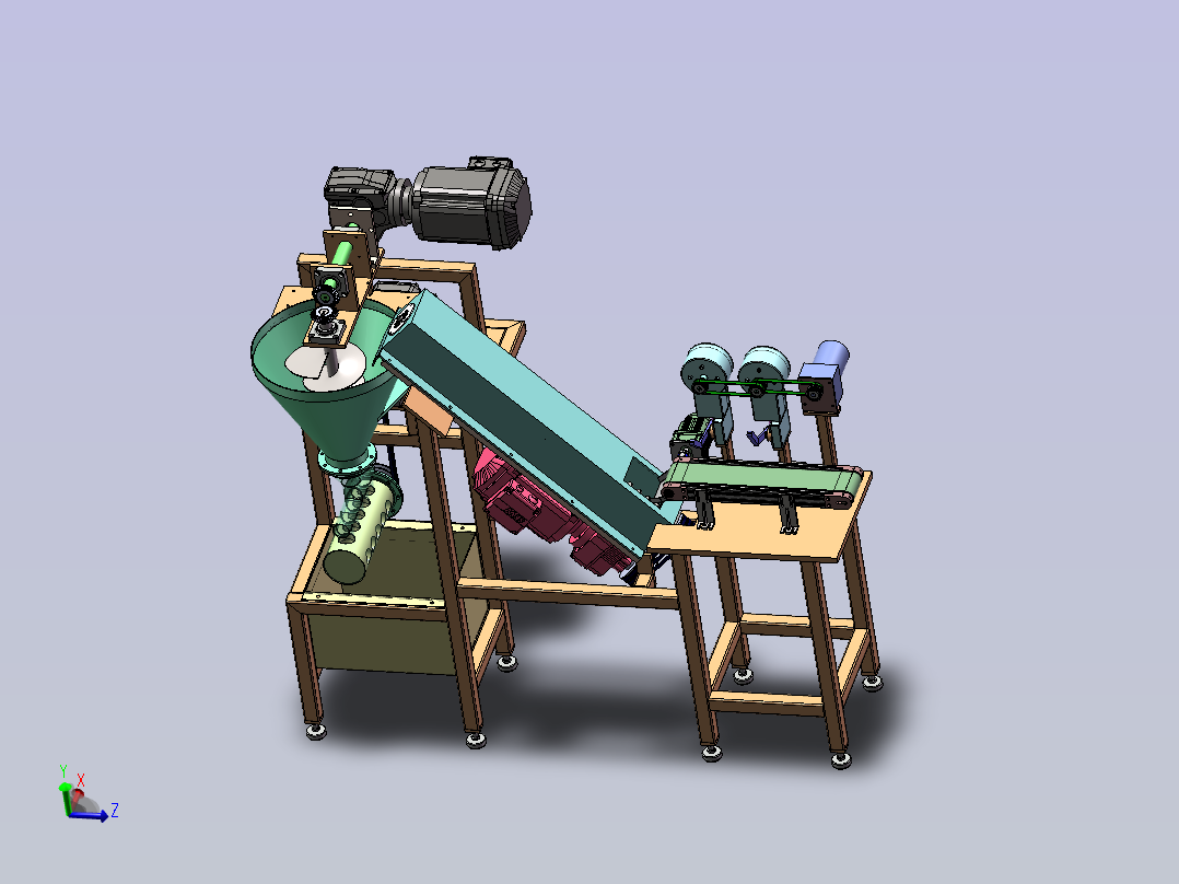 牛肉丸一体机三维主视图