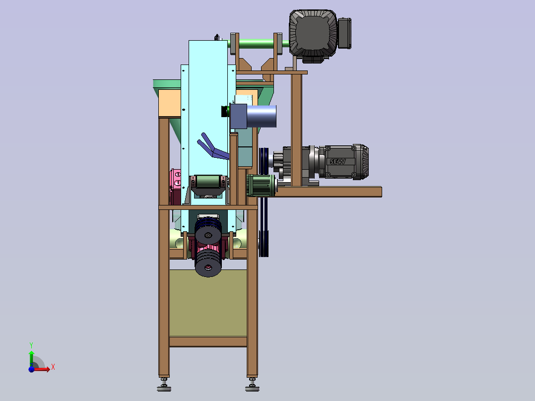 牛肉丸一体机三维前视图