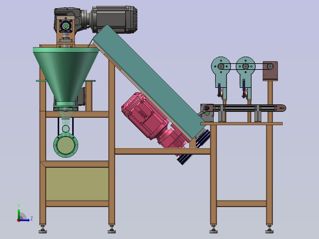 牛肉丸一体机三维左视图