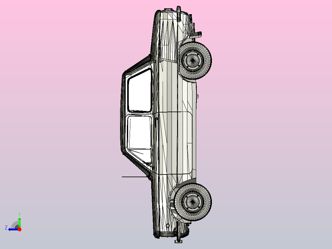 玩具车模型右视图