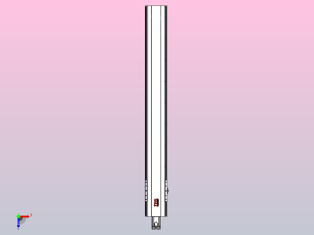 日规模组半封闭丝杆TPA-HNR-202D-2510C-L1550-M-Y-P75-N3俯视图
