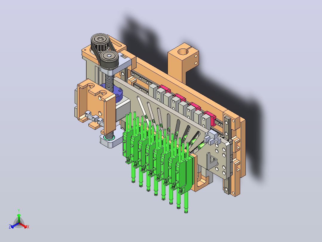 等分机构总装机3D图纸主视图