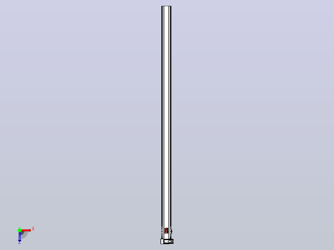 皮带直线轴半封闭可选导轨TPA-HNB-120D-110-L2700-LU-C-P40-N3俯视图