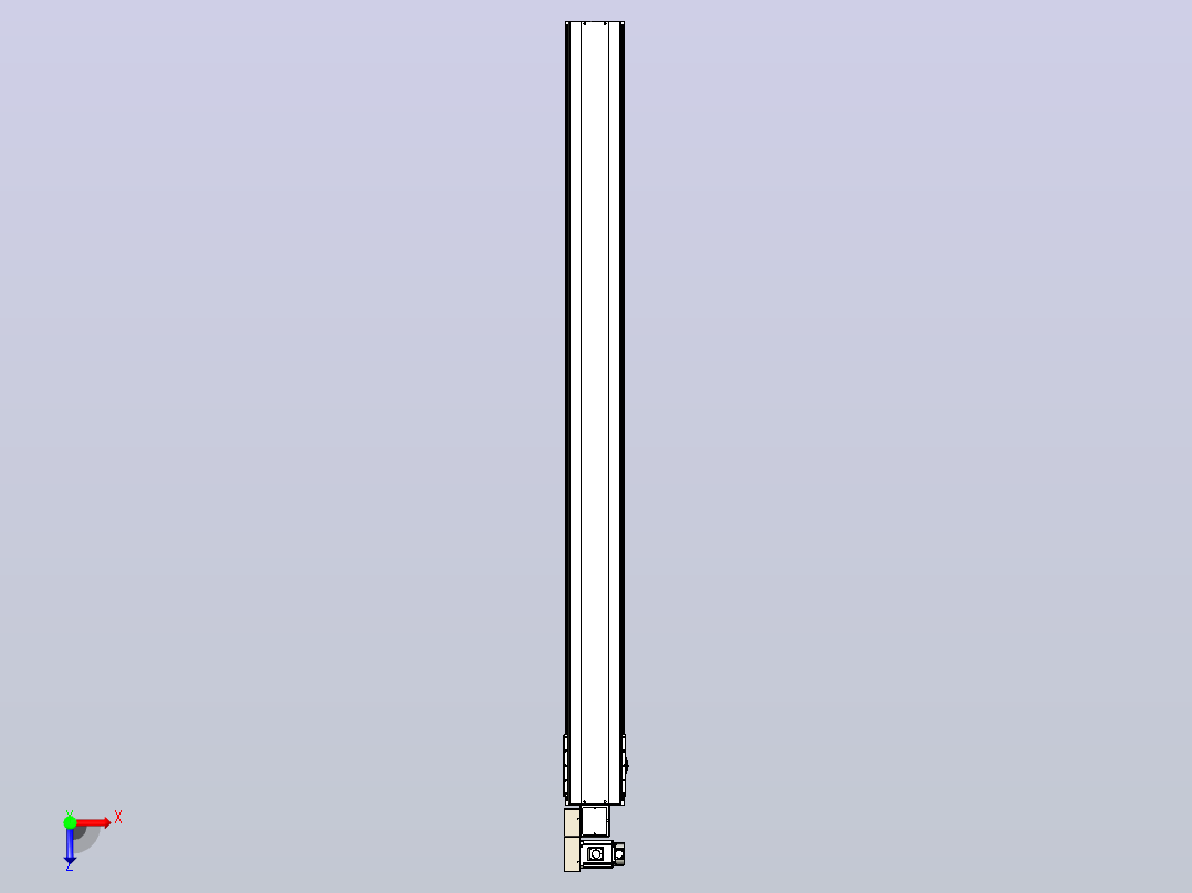 皮带直线轴半封闭可选导轨TPA-HNB-220D-176-L2500-ML-C-P1K-N3俯视图