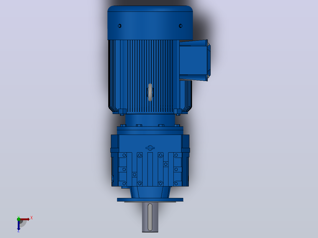 RF147法兰轴伸式安装斜齿轮减速机RF147-Y75-4P-280S-M1-0°-Φ450俯视图