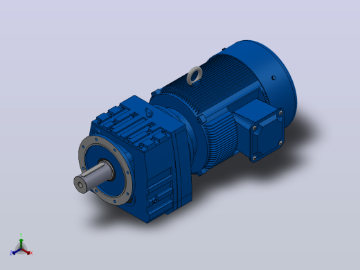 RF147法兰轴伸式安装斜齿轮减速机RF147-Y75-4P-280S-M1-0°-Φ450正等轴测缩略图