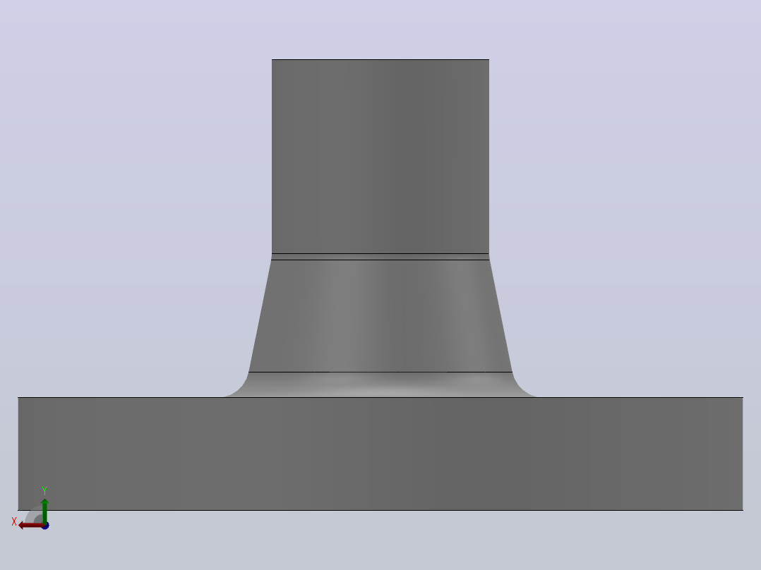 平面整体钢制管法兰_法兰 DN20-PN2.5 FF 1后视图