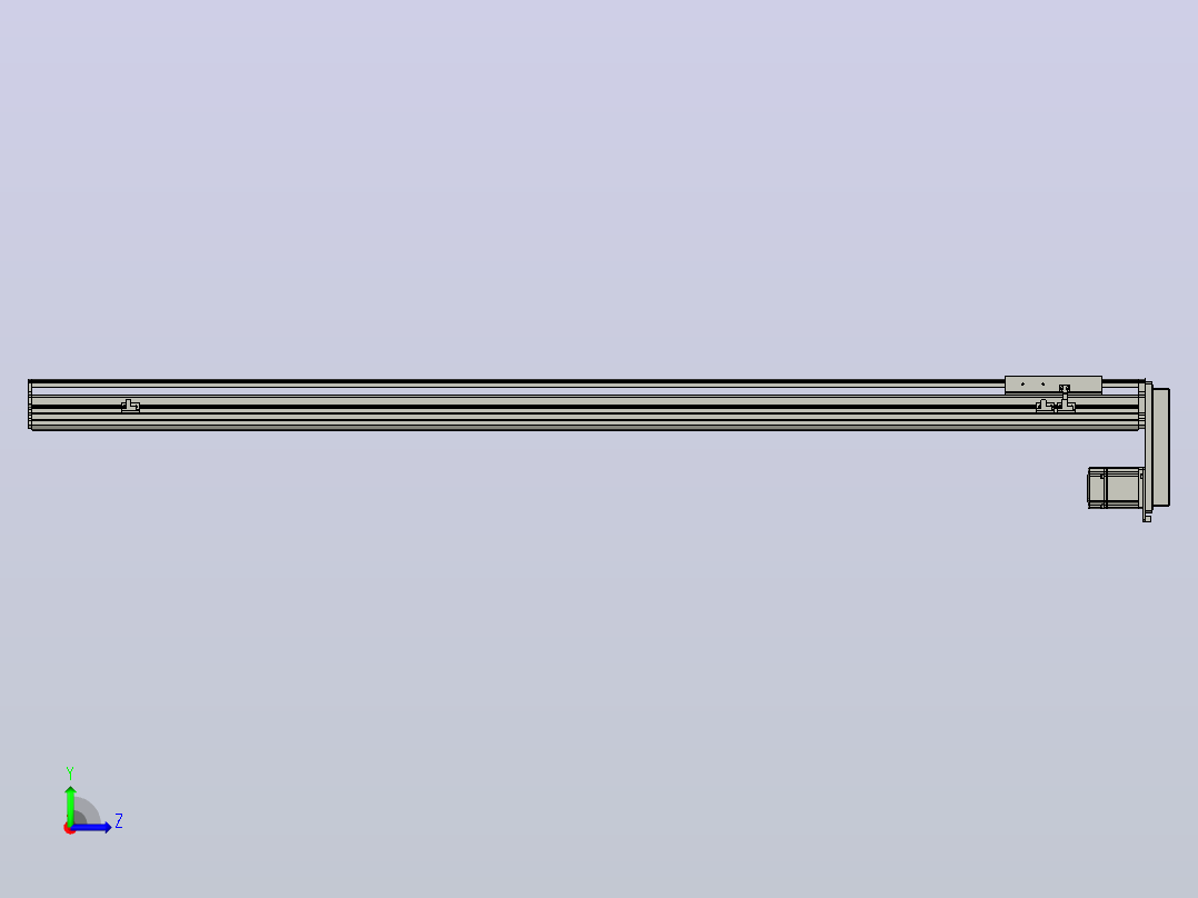 MT136BS半封闭丝杆滑台[MT136BS.L#.1350.BM.P40.C3]左视图