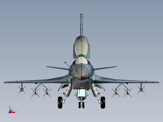 歼10战斗机CATIA V5 r21模型前视缩略图