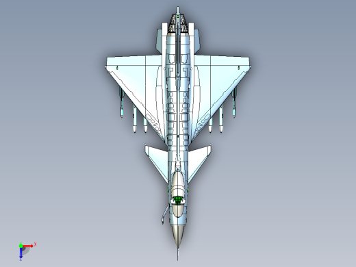 歼10战斗机CATIA V5 r21模型俯视缩略图