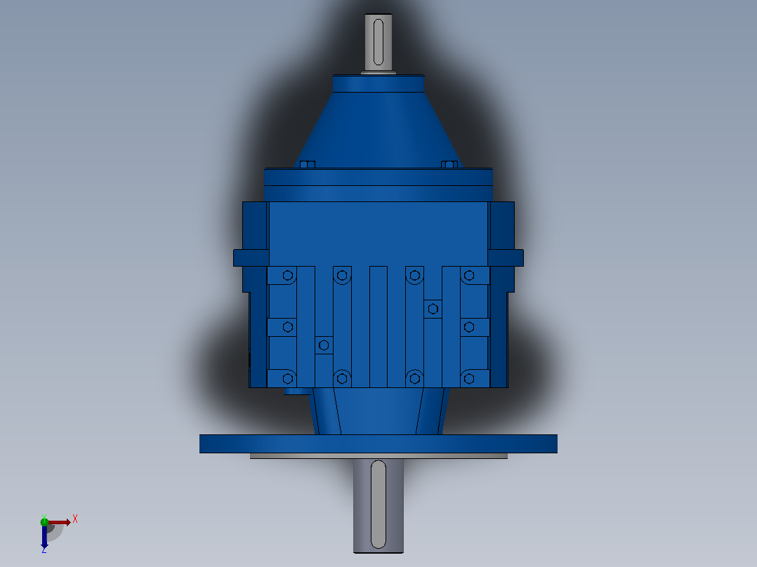 RFS57法兰轴伸式斜齿轮减速机RFS57-5.82-M1-Φ250俯视图