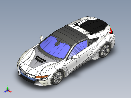 宝马i8车型CATIA模型