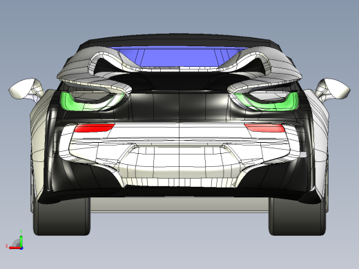 宝马i8车型CATIA模型后视缩略图