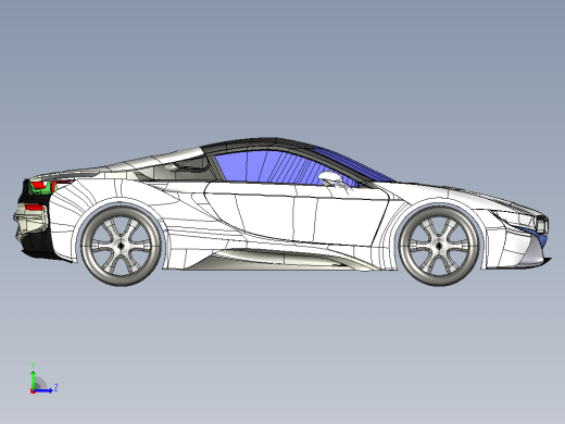 宝马i8车型CATIA模型左视缩略图