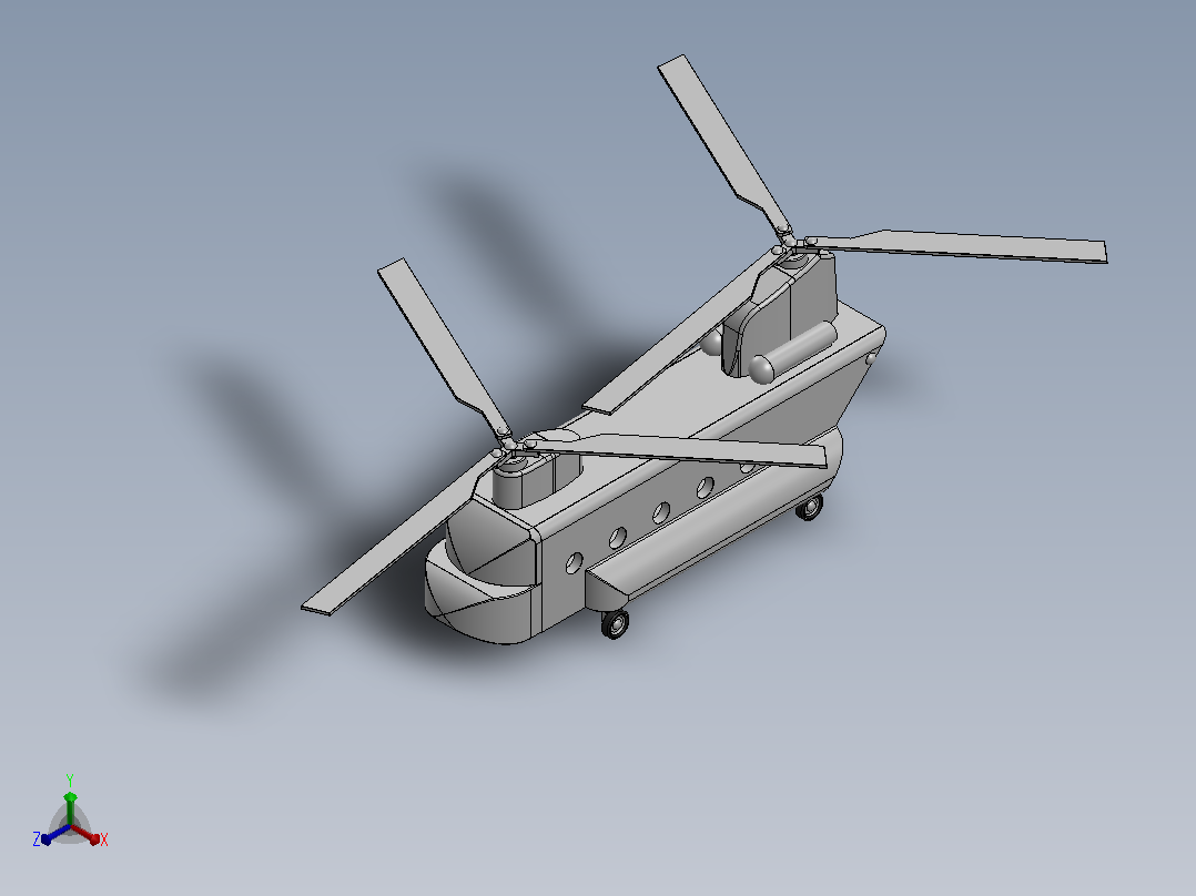 木制玩具支奴干：SOLIDWORKS16正等轴测图