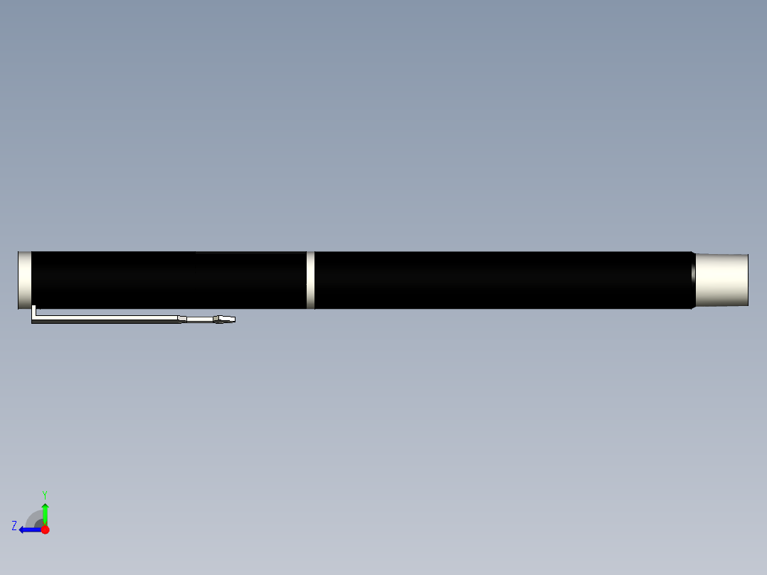 黑色圆珠笔模型右视图
