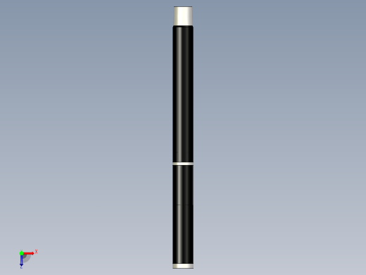 黑色圆珠笔模型俯视缩略图