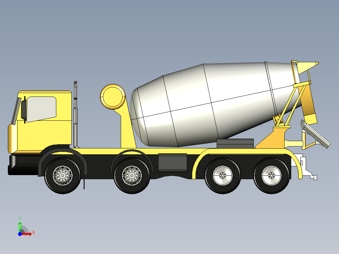 工程车3D模型3D模型前视图