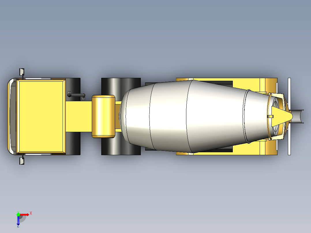 工程车3D模型3D模型俯视图