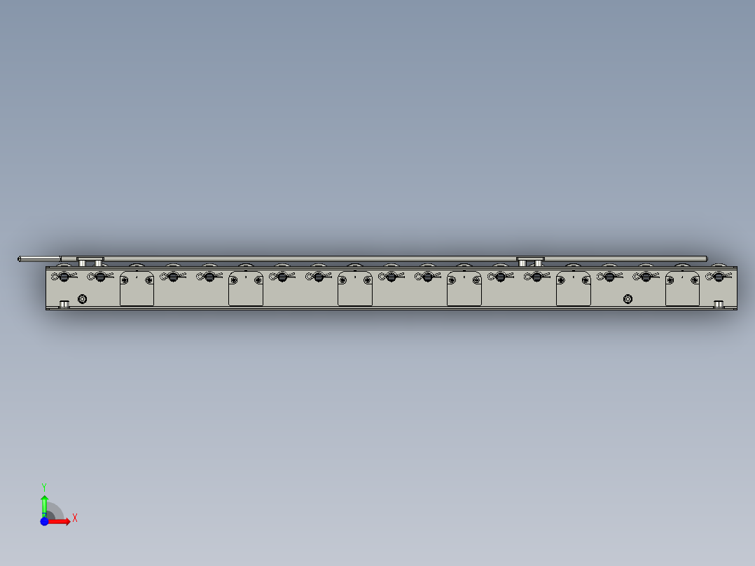 滚轮传送带3D模型前视图