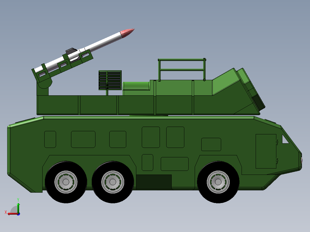 导弹玩具车后视图