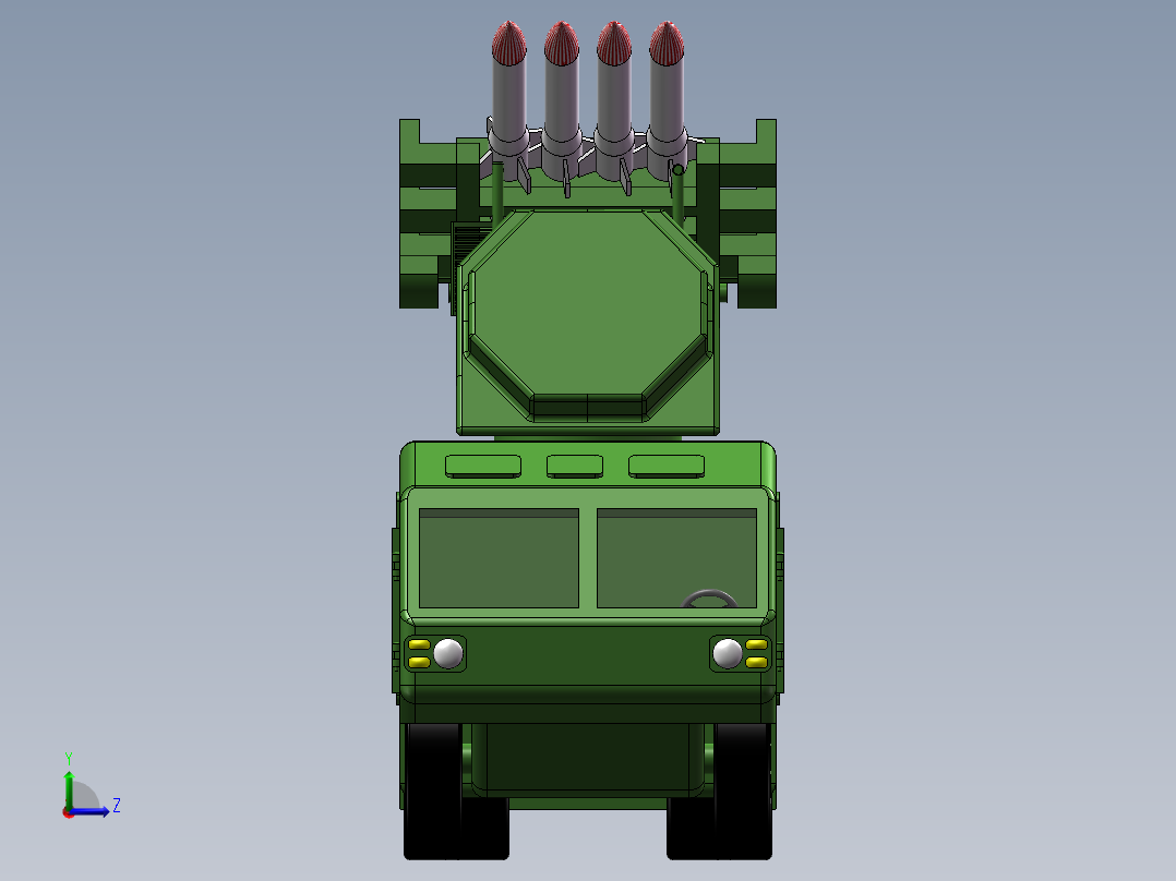 导弹玩具车左视图