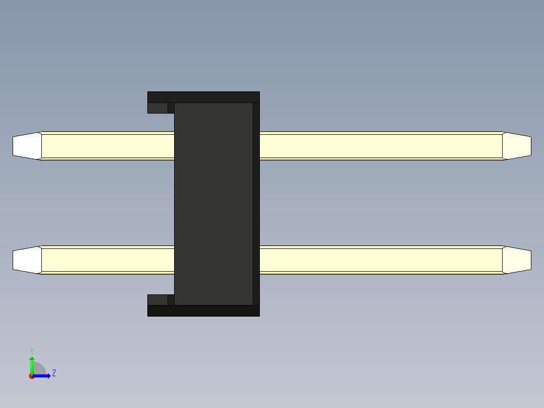 彩色公头100mil（2.54mm）系列-DS1021_black_2x11p_100mil_Type1_rev1.0左视图