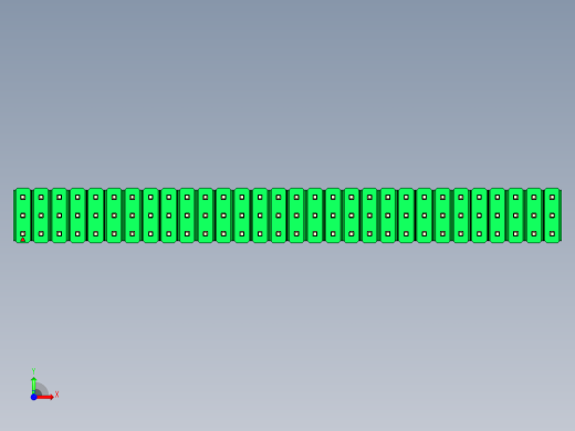 彩色公头100mil（2.54mm）系列-DS1021_green_3x30p_100mil_Type5_rev1.0前视缩略图