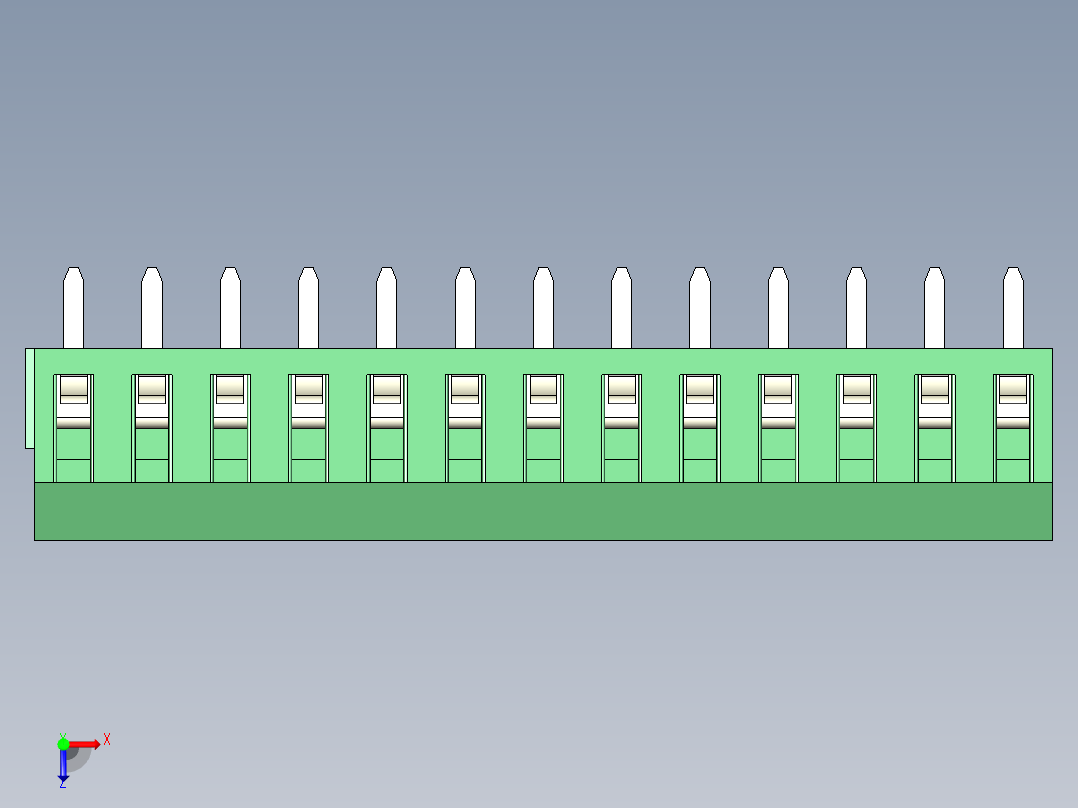 PCB Terminal Block 13 DEG381-3.5俯视图