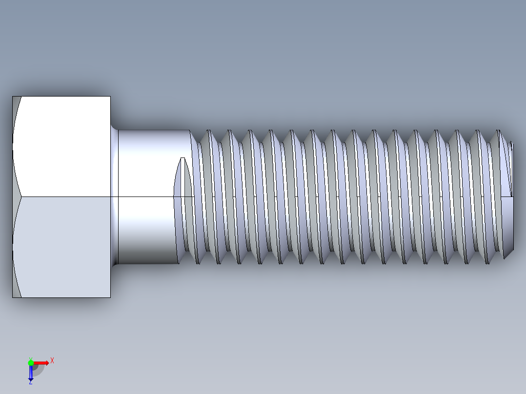 UNC 六角螺栓-Hex Bolt 0.500-13 x 1.5俯视图