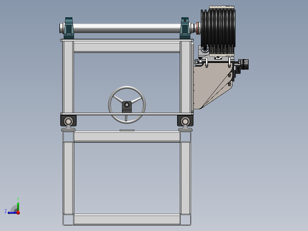 简易的螺丝机右视图