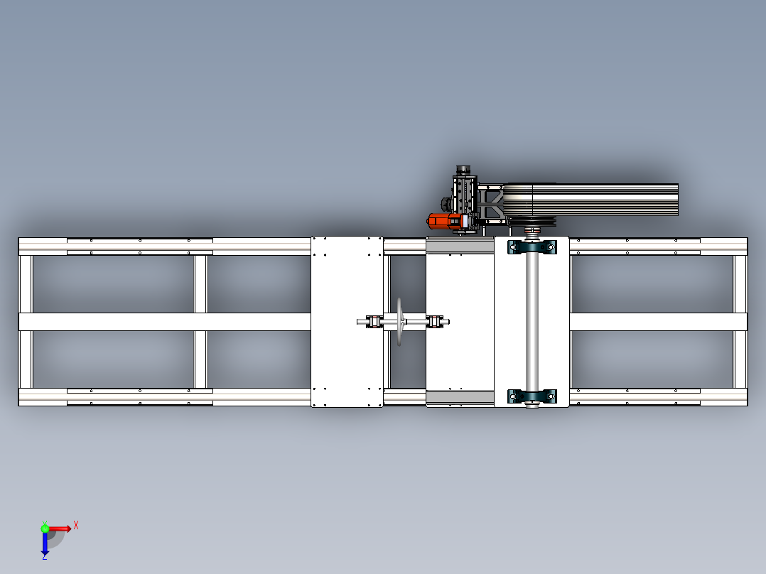 简易的螺丝机俯视图