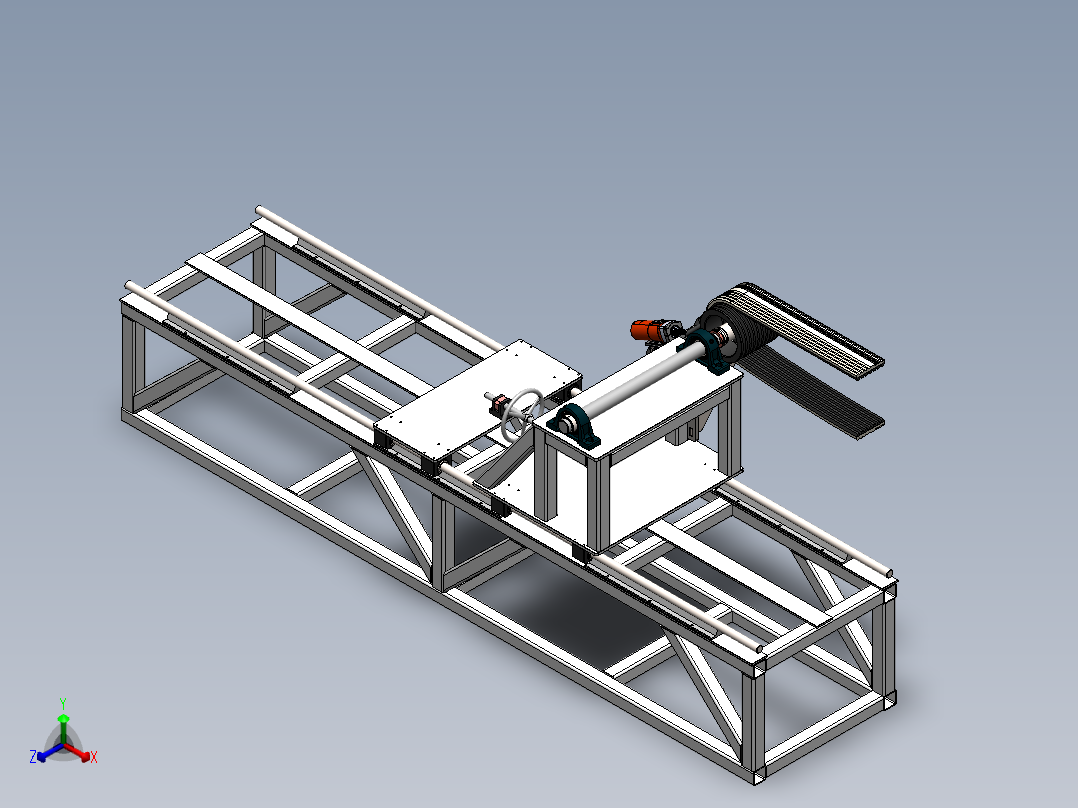 简易的螺丝机正等轴测图