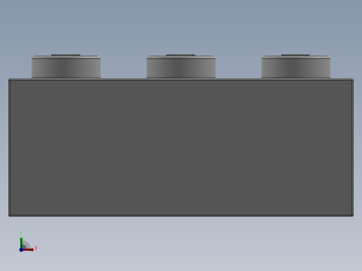 乐高套装 4421基本积木-300201 White Brick 2 x 3.SLDPRT前视缩略图