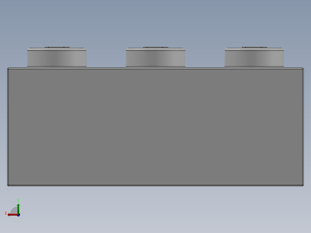 乐高套装 4421基本积木-300201 White Brick 2 x 3.SLDPRT后视图