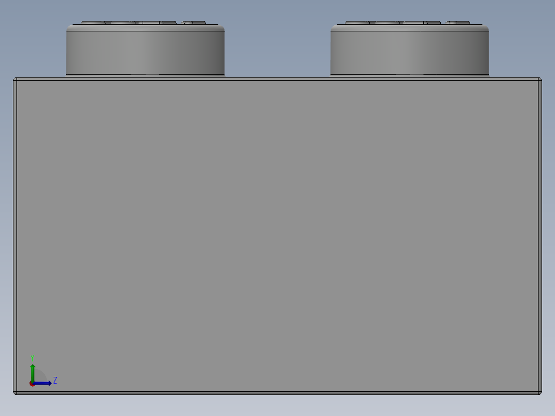 乐高套装 4421基本积木-300201 White Brick 2 x 3.SLDPRT左视图