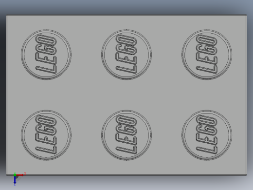 乐高套装 4421基本积木-300201 White Brick 2 x 3.SLDPRT俯视缩略图